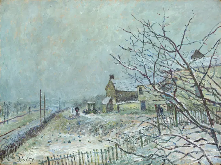 Primera nieve en Veneux-Nadon, Alfred Sisley