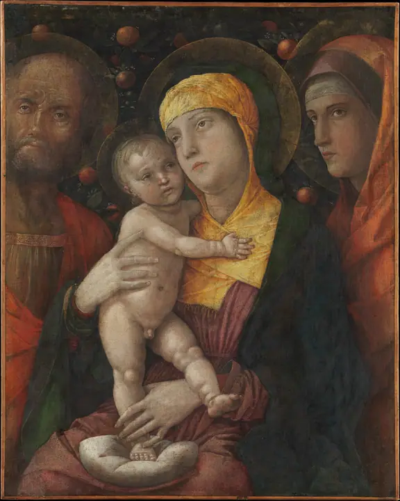 La Sagrada Familia con santa María Magdalena, Andrea Mantegna