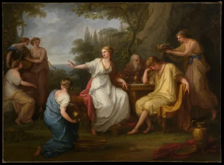 El dolor de Telémaco, Angelica Kauffmann