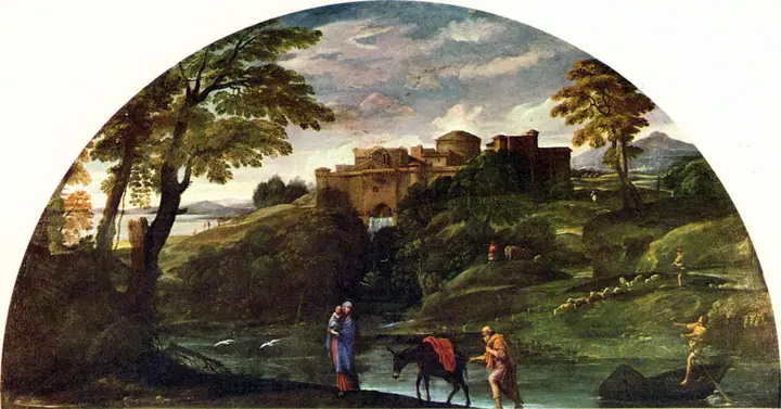 La huida a Egipto, Annibale Carracci