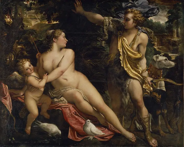 Venus, Adonis y Cupido, Annibale Carracci
