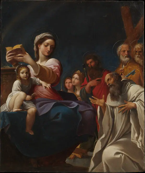 Virgen con el Niño y santos, Annibale Carracci
