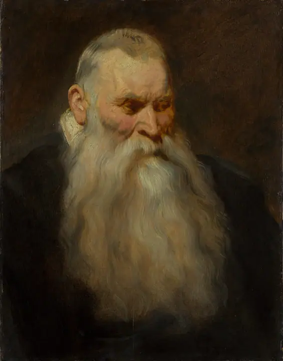 Estudio de cabeza de un anciano de barba blanca, Anthony van Dyck