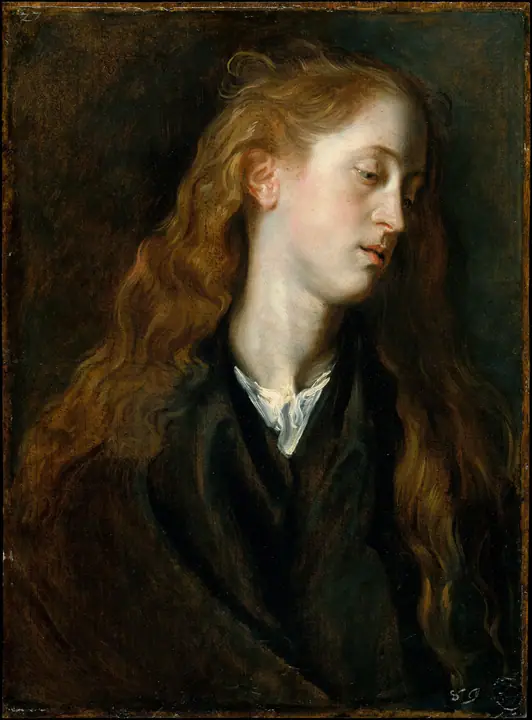 Estudio de cabeza de una joven, Anthony van Dyck