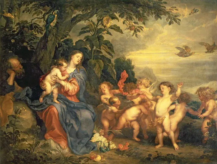 La virgen de las perdices, Anthony van Dyck