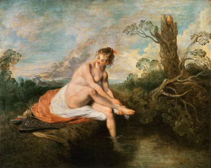 Diana en el baño, Antoine Watteau
