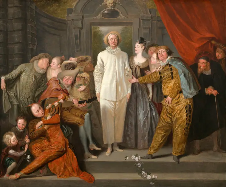 Los comediantes italianos, Antoine Watteau