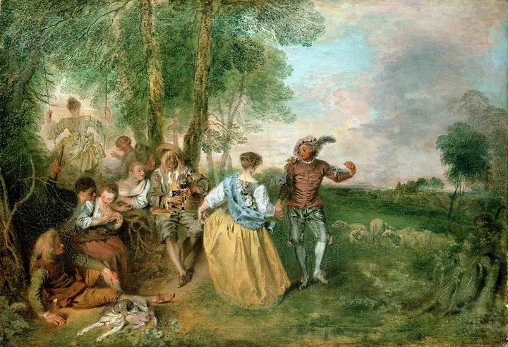 Los pastores, Antoine Watteau