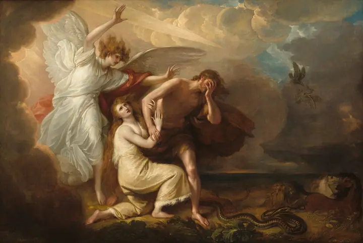 La expulsión de Adán y Eva del paraíso, Benjamin West