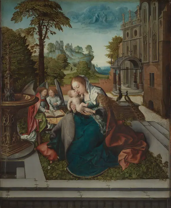 Virgen con el Niño y ángeles, Bernard van Orley