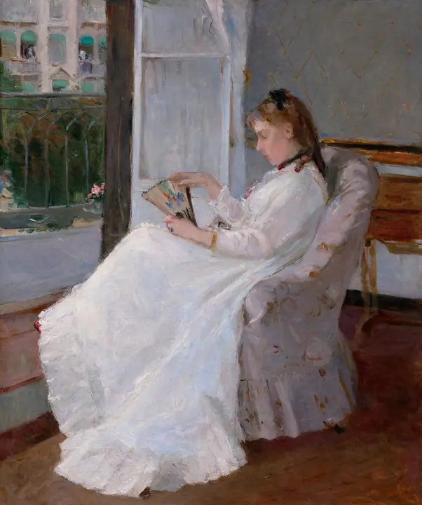 La hermana de la artista en una ventana, Berthe Morisot