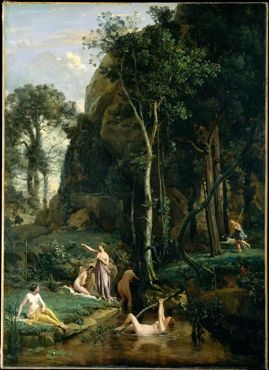 Diana y Acteón (Diana sorprendida en su baño), Camille Corot