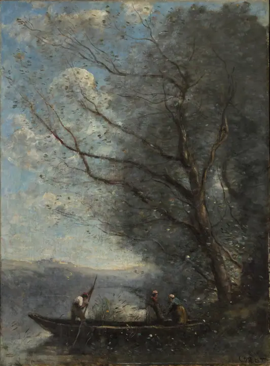 El barquero, Camille Corot