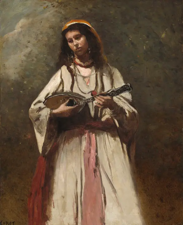 Gitana con mandolina, Camille Corot