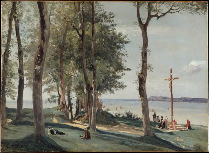 Honfleur, el calvario, Camille Corot