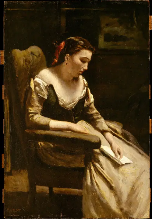 La carta, Camille Corot