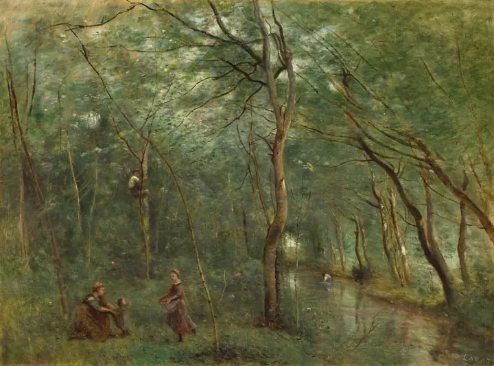 Los pescadores de anguilas, Camille Corot