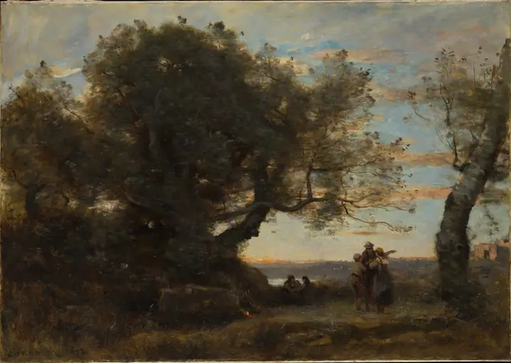 Paisaje con figuras (Los gitanos), Camille Corot
