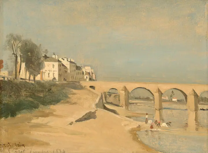 Puente sobre el río Saona en Mâcon, Camille Corot
