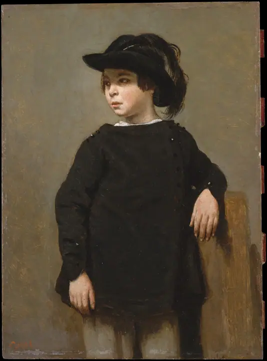 Retrato de un niño, Camille Corot