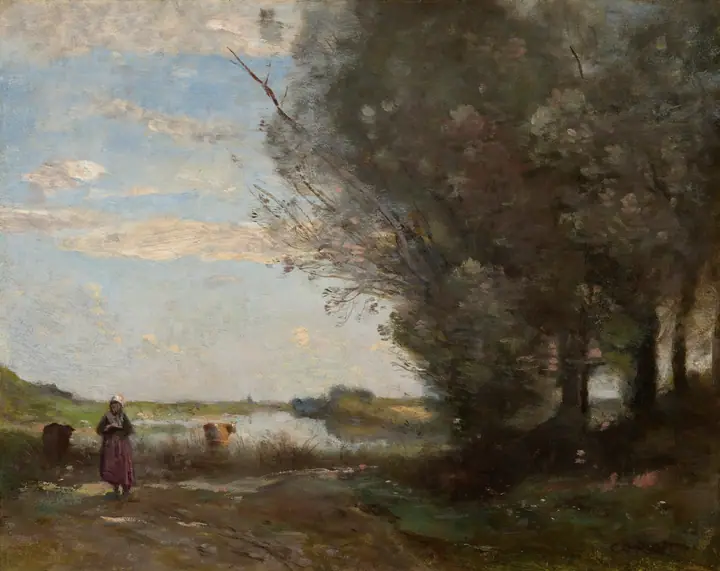 Vista de un río, Camille Corot