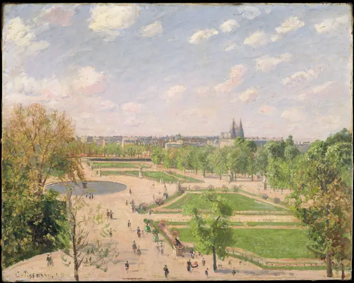 El jardín de las Tullerías en una mañana de primavera, Camille Pissarro