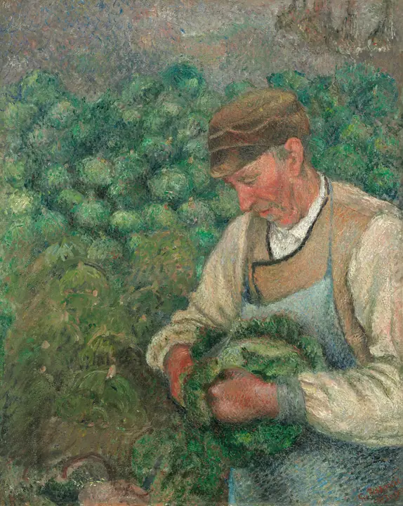 El jardinero - Viejo campesino con col, Camille Pissarro
