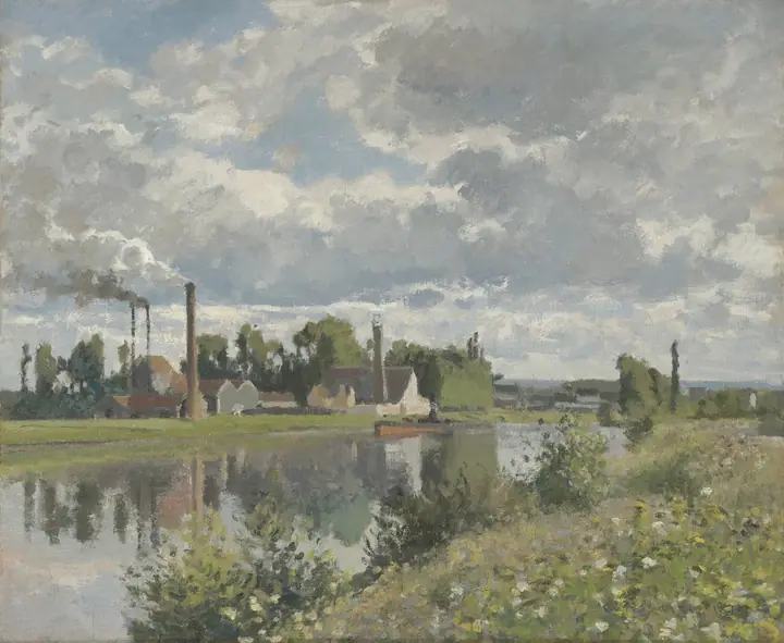 El Oise cerca de Pontoise, Camille Pissarro