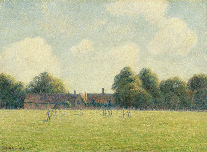 El prado de Hampton Court, Camille Pissarro