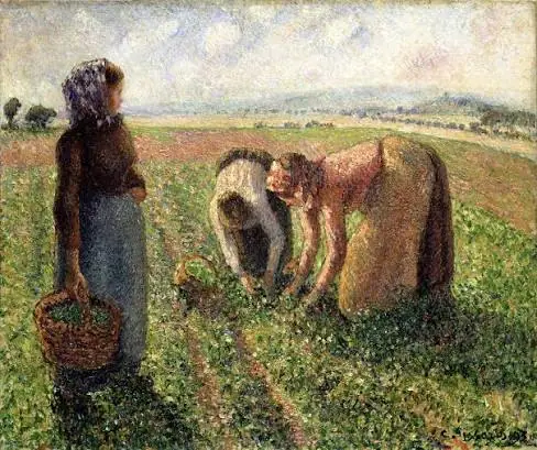 La cosecha en Eragny, Camille Pissarro