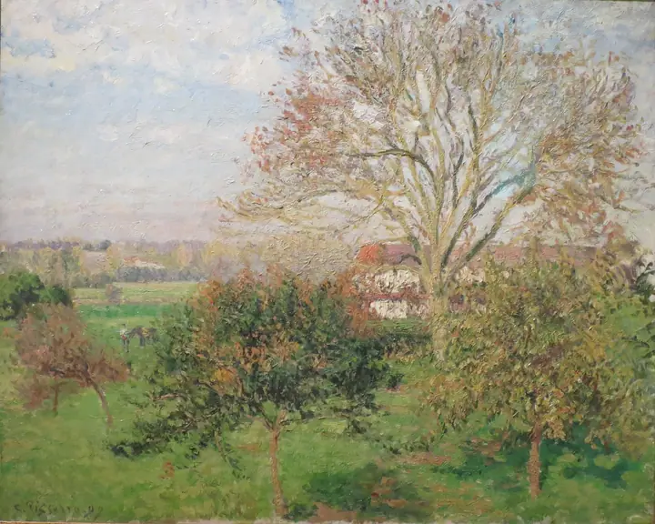 Otoño en Éragny, Camille Pissarro