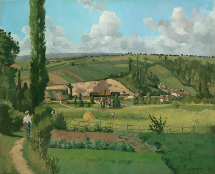 Paisaje en Les Pâtis, Pontoise, Camille Pissarro
