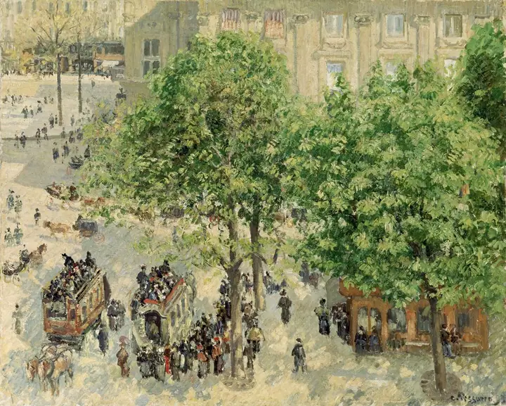 Plaza del Teatro Francés, París, Camille Pissarro