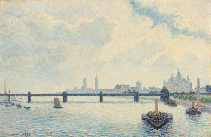 Puente de la reina en Liverpool, Camille Pissarro