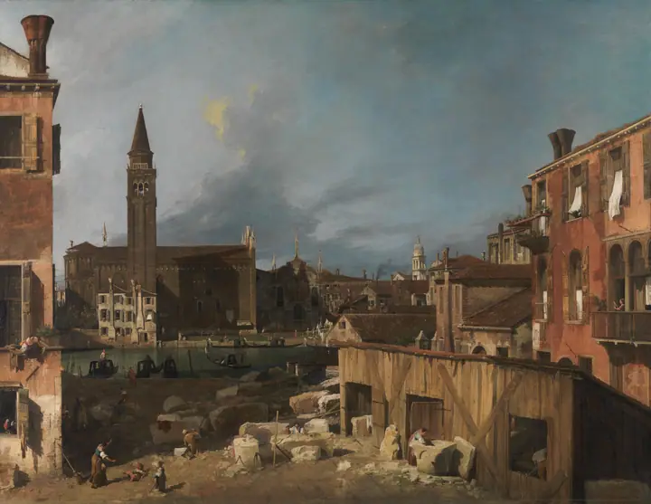 El patio del cantero, Canaletto