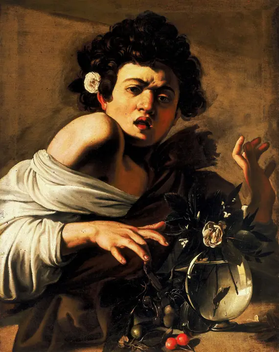 Chico mordido por una lagartija, Caravaggio