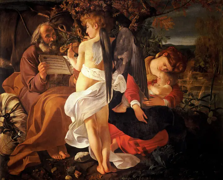 Descanso en la huida a Egipto, Caravaggio