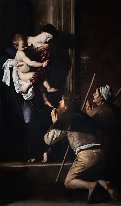 La virgen de los peregrinos, Caravaggio