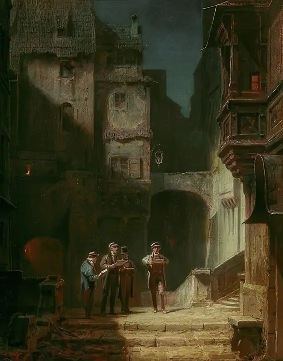 La serenata, Carl Spitzweg