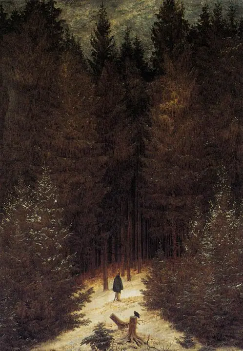 Cazador en el bosque, Caspar David Friedrich