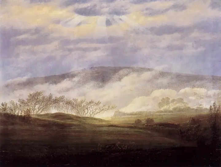 Niebla en el valle, Caspar David Friedrich