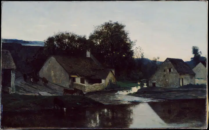 La aldea de Optevoz, Charles-François Daubigny