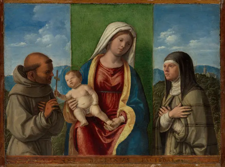La Virgen y el Niño con los santos Francisco y Clara, Cima da Conegliano