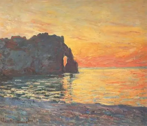 Acantilados en Étretat, Claude Monet