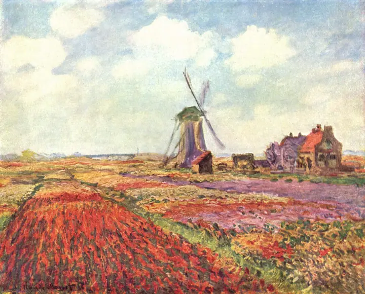 Campo de tulipanes en Holanda, Claude Monet