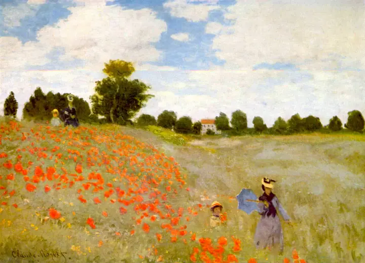 Campos de amapolas en Argenteuil, Claude Monet