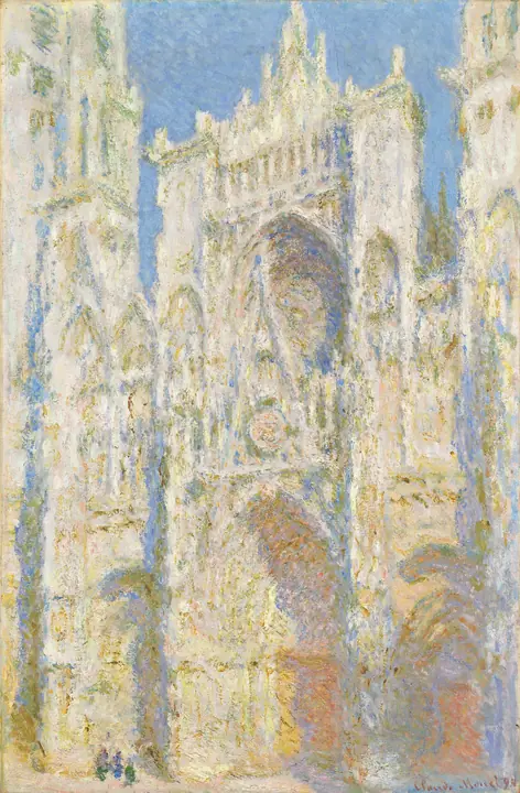 Catedral de Rouen, fachada oeste, sol, Claude Monet