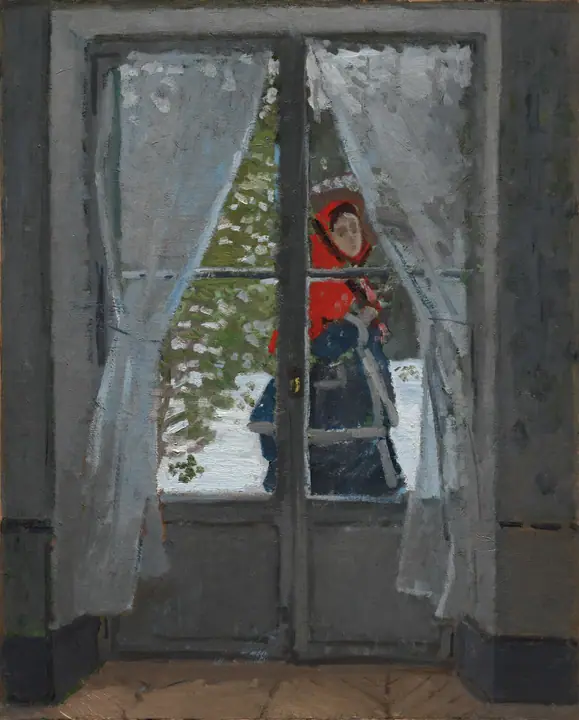 El pañuelo rojo, Claude Monet