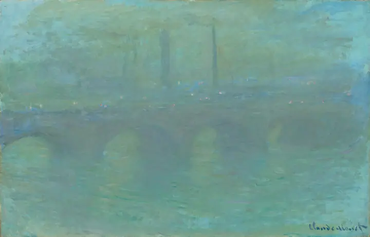 El puente de Waterloo, Londres, al atardecer, Claude Monet
