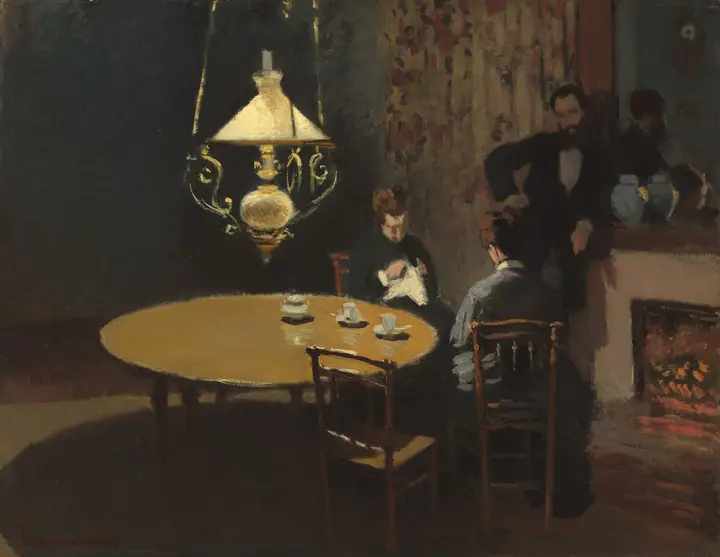 Interior, después de la cena, Claude Monet